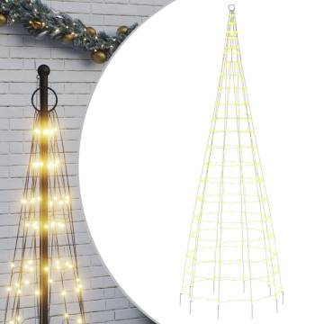 Christmas Tree Light on Flagpole - 550 LEDs Warm White 300 cm