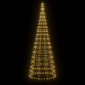 Christmas Tree Light on Flagpole - 550 LEDs Warm White 300 cm