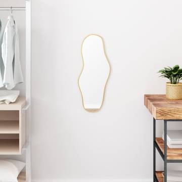 Elegant Gold Wall Mirror 60x25 cm - Minimalistic Design