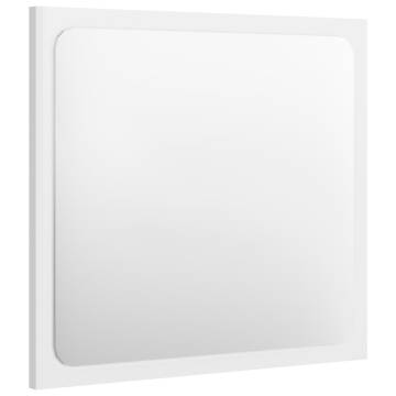 High Gloss White Bathroom Mirror | Stylish & Durable (40x1.5x37cm)