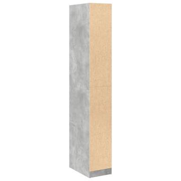 Concrete Grey Wardrobe - Stylish Engineered Wood Storage