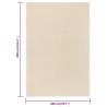 Elegant Cream Short Pile Rug 200x290 cm - Hipomarket