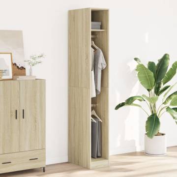 Wardrobe Sonoma Oak - Engineered Wood Storage Solution