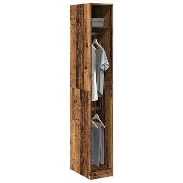 Stylish Old Wood Wardrobe 30x50x200 cm | Hipomarket UK