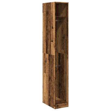 Stylish Old Wood Wardrobe 30x50x200 cm | Hipomarket UK