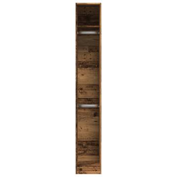 Stylish Old Wood Wardrobe 30x50x200 cm | Hipomarket UK