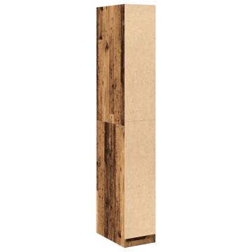 Stylish Old Wood Wardrobe 30x50x200 cm | Hipomarket UK