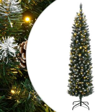 Artificial Slim Christmas Tree with 150 LEDs - 120 cm