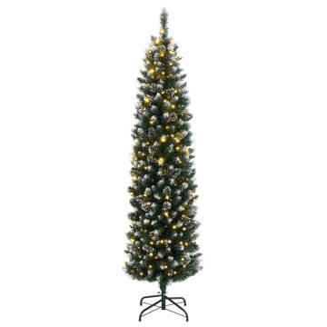 Artificial Slim Christmas Tree with 150 LEDs - 120 cm