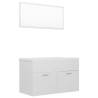 High Gloss White Bathroom Furniture Set - Stylish & Convenient