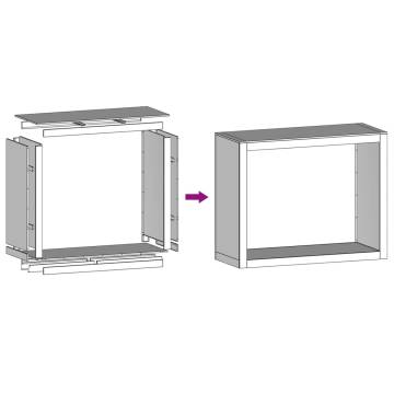 Firewood Rack 100x40x80 cm - Durable Galvanised Steel Storage