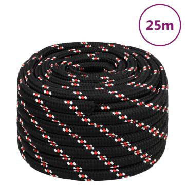 Boat Rope Black 20mm 25m Polypropylene - Durable & Versatile