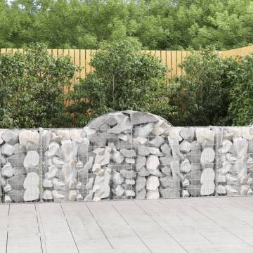 Arched Gabion Baskets - 20 pcs Galvanised Iron | HipoMarket