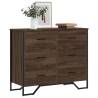 Elegant Brown Oak Chest of Drawers - 91x35.5x74.5 cm