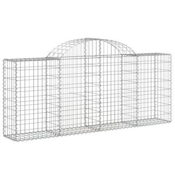 Arched Gabion Baskets - 20 pcs Galvanised Iron | HipoMarket