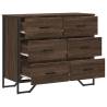 Elegant Brown Oak Chest of Drawers - 91x35.5x74.5 cm