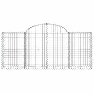 Arched Gabion Baskets - 20 pcs Galvanised Iron | HipoMarket