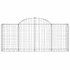 Arched Gabion Baskets - 20 pcs Galvanised Iron | HipoMarket