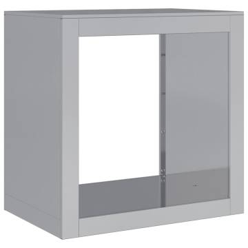 Firewood Rack 60x40x60 cm - Galvanised Steel Storage Solution