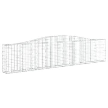 Arched Gabion Baskets - 10 pcs | Galvanised Iron Garden Barriers