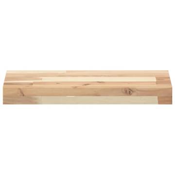 Untreated Solid Wood Acacia Floating Shelf - 60x20 cm