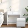 White Dressing Table with Mirror - 73x46.5x120 cm