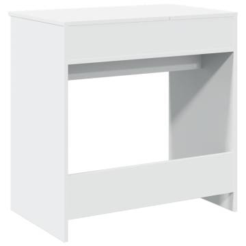 White Dressing Table with Mirror - 73x46.5x120 cm