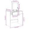 White Dressing Table with Mirror - 73x46.5x120 cm