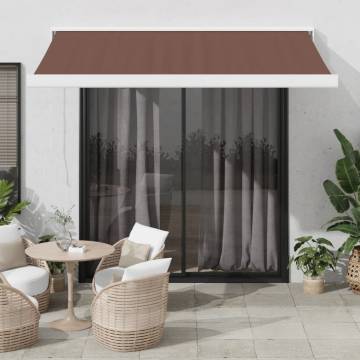 Automatic Retractable Awning Brown 300x250 cm | HipoMarket