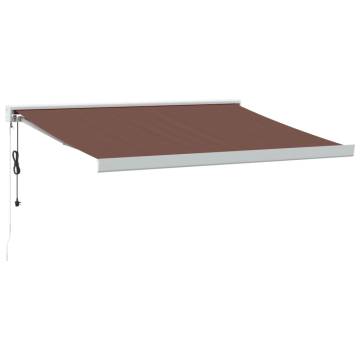 Automatic Retractable Awning Brown 300x250 cm | HipoMarket