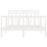 White Solid Wood Pine Bed Frame 120x200 cm | HIPO Market