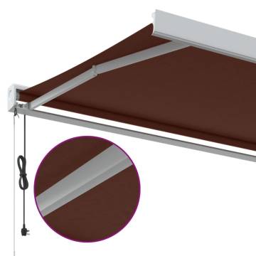 Automatic Retractable Awning Brown 300x250 cm | HipoMarket