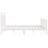 White Solid Wood Pine Bed Frame 120x200 cm | HIPO Market