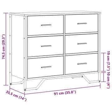 Chest of Drawers Smoked Oak - Stylish Storage Solution