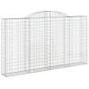 Arched Gabion Baskets - 17 pcs Galvanised Iron | HipoMarket