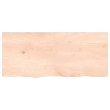 Untreated Solid Wood Bathroom Countertop 140x60 cm - Hipomarket