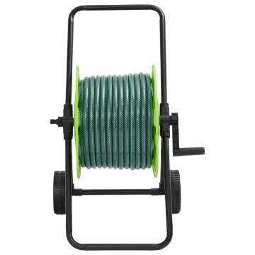 Green Hose Reel Cart with 30m PVC Hose Fitting Set