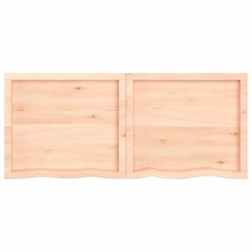 Untreated Solid Wood Bathroom Countertop 140x60 cm - Hipomarket