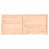 Untreated Solid Wood Bathroom Countertop 140x60 cm - Hipomarket