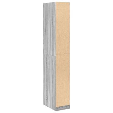 Grey Sonoma Wardrobe - Stylish Engineered Wood Storage Solution