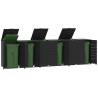  Wheelie Bin Storage for 6 Bins Black 414x79x117 cm Steel Colour black Number of bins 6 