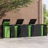 Wheelie Bin Storage for 6 Bins - Steel Black | Hipo Market