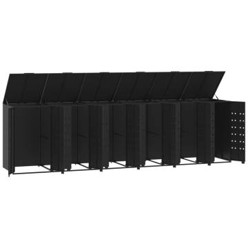 Wheelie Bin Storage for 6 Bins - Steel Black | Hipo Market