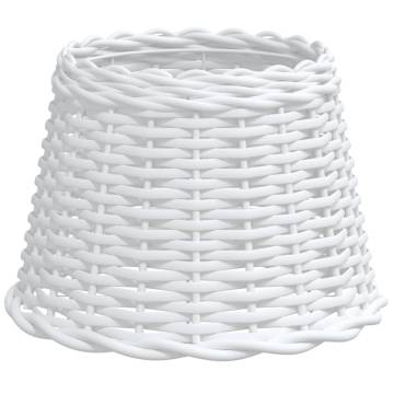 Stylish White Wicker Lamp Shade Ø30x20 cm - Hipomarket