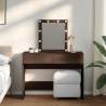  Dressing Table with LED Brown Oak 100x40x130 cm Colour brown oak Quantity in Package 1 