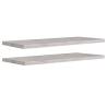 Concrete Grey Floating Wall Shelves – 2 pcs, 90x23.5 cm