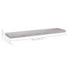 Concrete Grey Floating Wall Shelves – 2 pcs, 90x23.5 cm