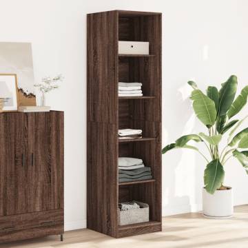 Brown Oak Wardrobe - 50x50x200 cm Engineered Wood | HipoMarket