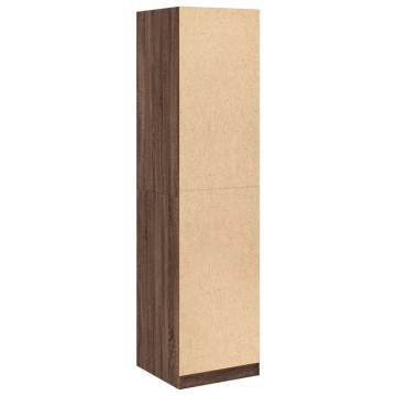 Brown Oak Wardrobe - 50x50x200 cm Engineered Wood | HipoMarket