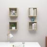 Wall Cube Shelves 4 pcs - Sonoma Oak | Modern Storage Solutions